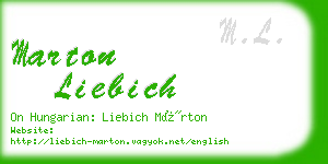 marton liebich business card